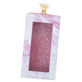 Gatuida Faux Eyelash Storage Box with Clear Window Handle Portable Fake Lashes Drawer Organizer for Travel Easy Access Eyelash Case with Handle for Women