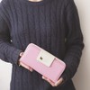Donally Wallet, Long Wallet, Round Zipper, Bifold Girls, Women's, light