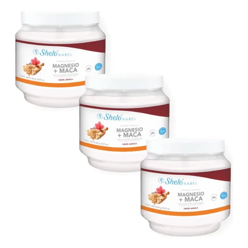 3 Colágeno Hidrolizado Magnesio + Maca / Aumenta Energía
