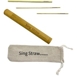YOYODOGS Singing Straws for Vocal Training and Healing Aid Tool,Voice Straw Vocal Trainer Solid Brass Therapy Tool