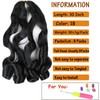 EFFGOCO Black French Curl Braiding Hair 30 Inches 8 Packs