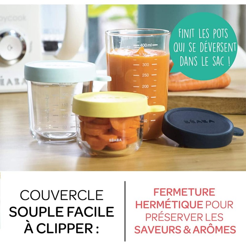 BEABA Beaba Conservation Jar Quality Glass 250 ml - Neon