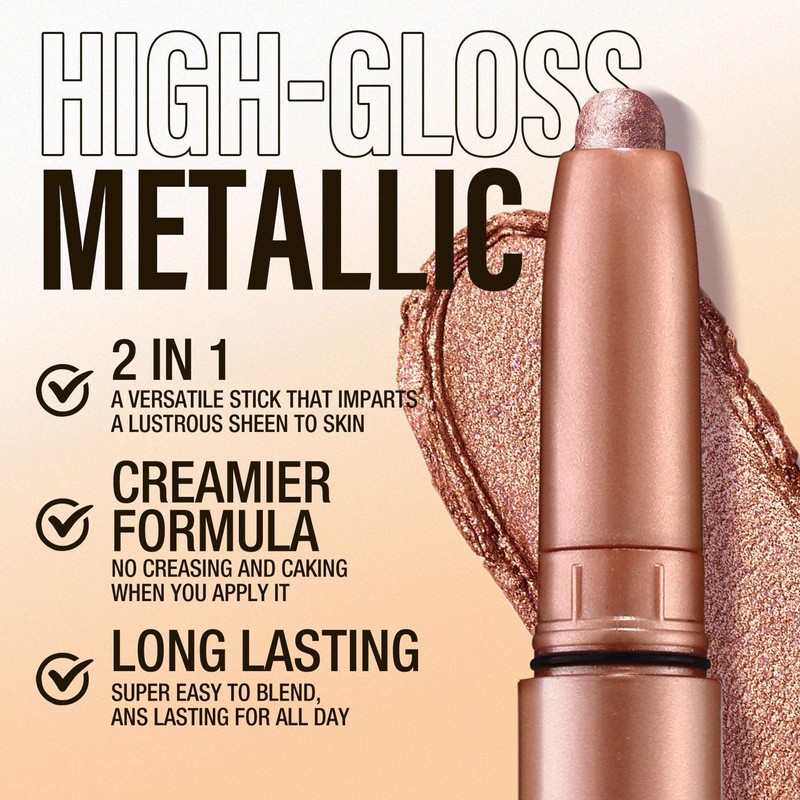 Eyeshadow Stick, Grey Shimmer Cream Eyeshadow Pencil, 2 g, Twist-Up