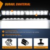 Nilight 12LED Traffic Advisor Strobe Light Bar White Emergency Warning