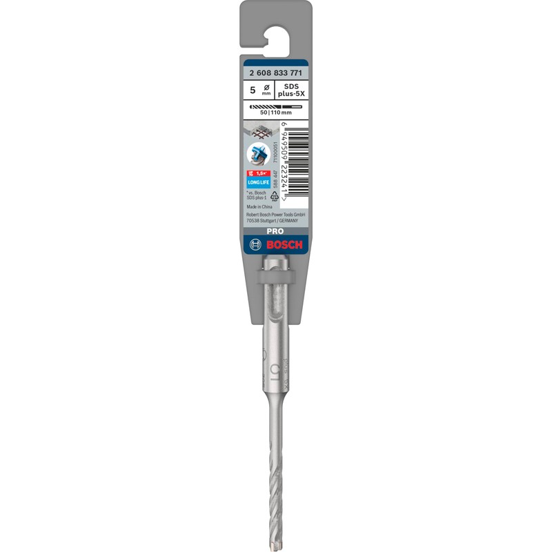 Bosch 1x PRO SDS plus-5X Hammer Drill Bit (for Reinforced