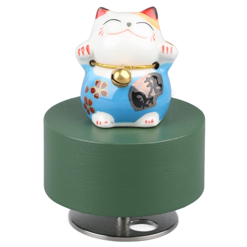 Music Box Round Shape Fortune Cat Style Pleasing Melody Exquisite