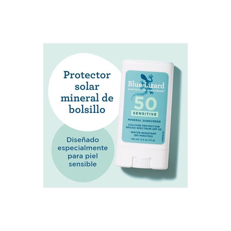 Blue Lizard Barra Protectora Solar Mineral Para Piel Sensible -