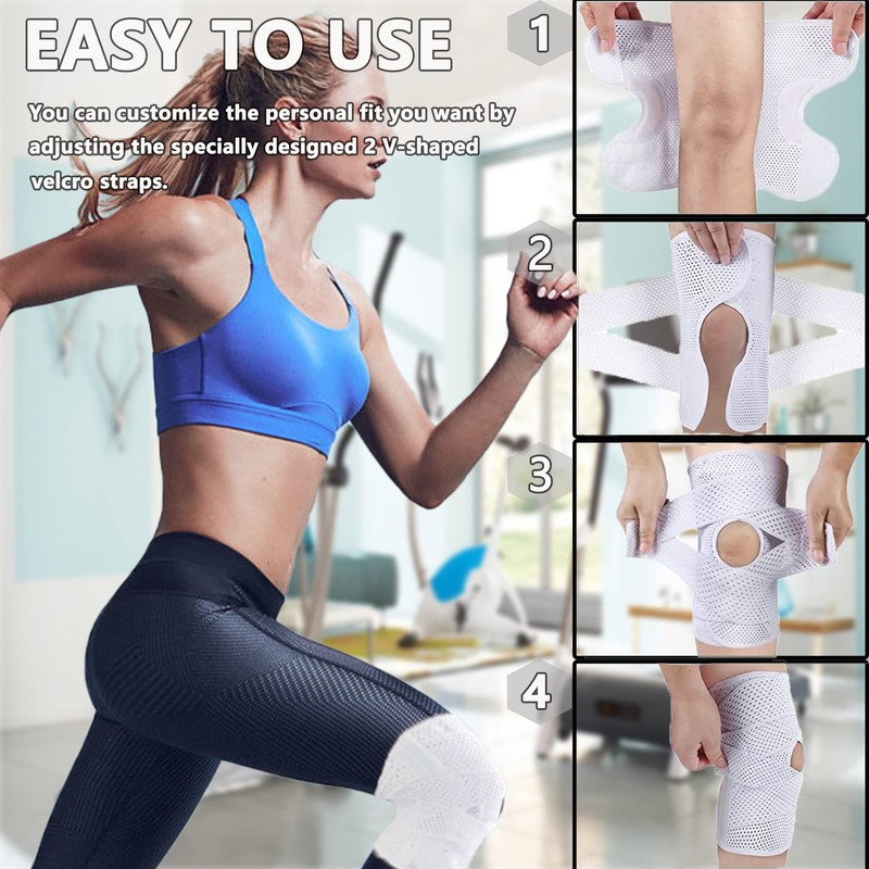 ANAMPION Knee Support S, Knee Pads with Velcro Fastening and