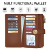 Travelambo Women's Wallet RFID Blocking Trifold Clutch Large Capacity Credit