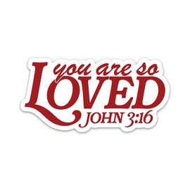 Christian Bible Verse Sticker You are So Loved Sticker Church Religious Jesus Faith Based God Scripture Waterproof Vinyl Stickers for Laptop Water Bottle Scrapbook Decals Gifts for Prayers Believers