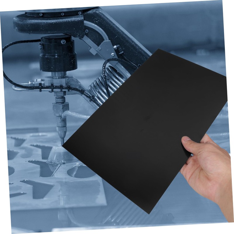 Ipetboom 3pcs Anodized Aluminum Plaques Black Metal Plate Blanks for