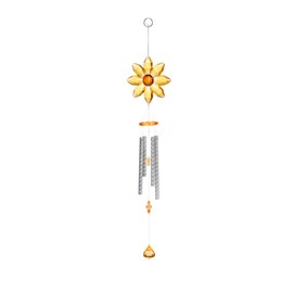 Ganz ACRY-990 Sunflower Floral Yellow and Orange 20.5 x 4.5 Inches Acrylic Faux Crystal Charm Windchime Noisemaker