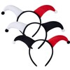 XNFUOE 3pcs Clown Headband Mardi Gras Jester Headband Clown Carnival