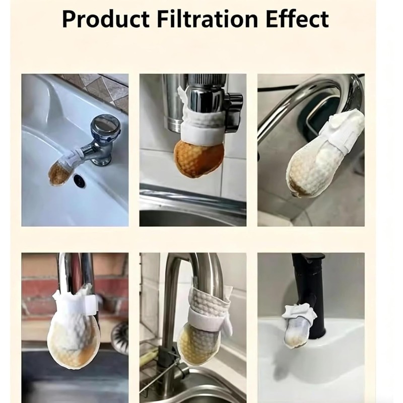 50/100/150/200pcs Faucet Filter Bag, Splash-Proof Kitchen Faucet Water Filters Bag,