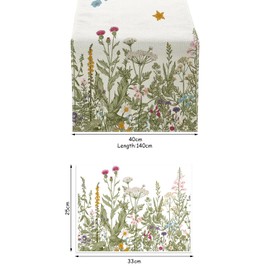 1 Table Decoration, 1 Wall Sticker, Spring Home Decorations, Tablecloth Party Decoration, Kitchen Decoration Accessories, Cloth for Table Setting