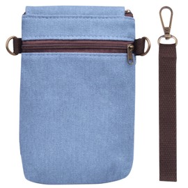 WITERY Small Crossbody Bags for Teen Girl - Handmade Cute Canvas Cross Body Phone Purse Cloth Pouch with Adjustable Shoulder Strap, Mini Women Travel Cell Phone Purse Wallet