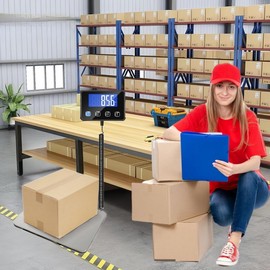 High-Precision 440 lbs Digital Shipping Scale with Hold/Tare Function, Ideal for Small Business, Packaging, Luggage, and Home Use (Battery & AC Adapter Included)