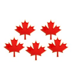 20/Pack Proudly Maple Leaf Pins Bulk Canada Flag Pin Jewelry Quality Canadian National Lapel Pins Badge Souvenir For Hat Bag Travel Gifts
