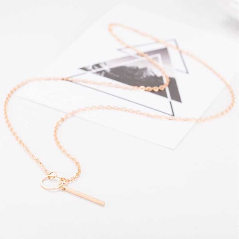 Donaly Women's Chain Necklace, Y-Shape, Narrow, Cute