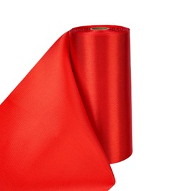 Red Satin Ribbon 6 Inch, Continuous 27 Yards/roll Solid Wide Ribbon for Chair Sashes Party Decor Cutting Ceremony Grand Opening Car Big Bows Wedding.