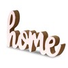 levandeo Lettering Home L20 cm Pastel Pink Wood Table Decoration