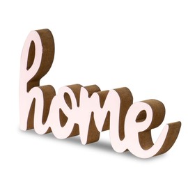 levandeo Lettering Home L20 cm Pastel Pink Wood Table Decoration Stand Home Decoration