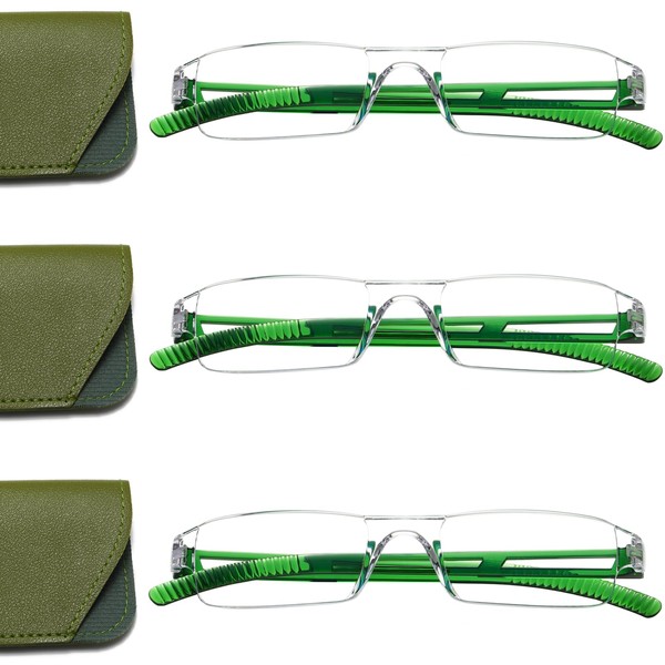 Viseng 3 pairs of reading glasses, blue light blocking glasses,