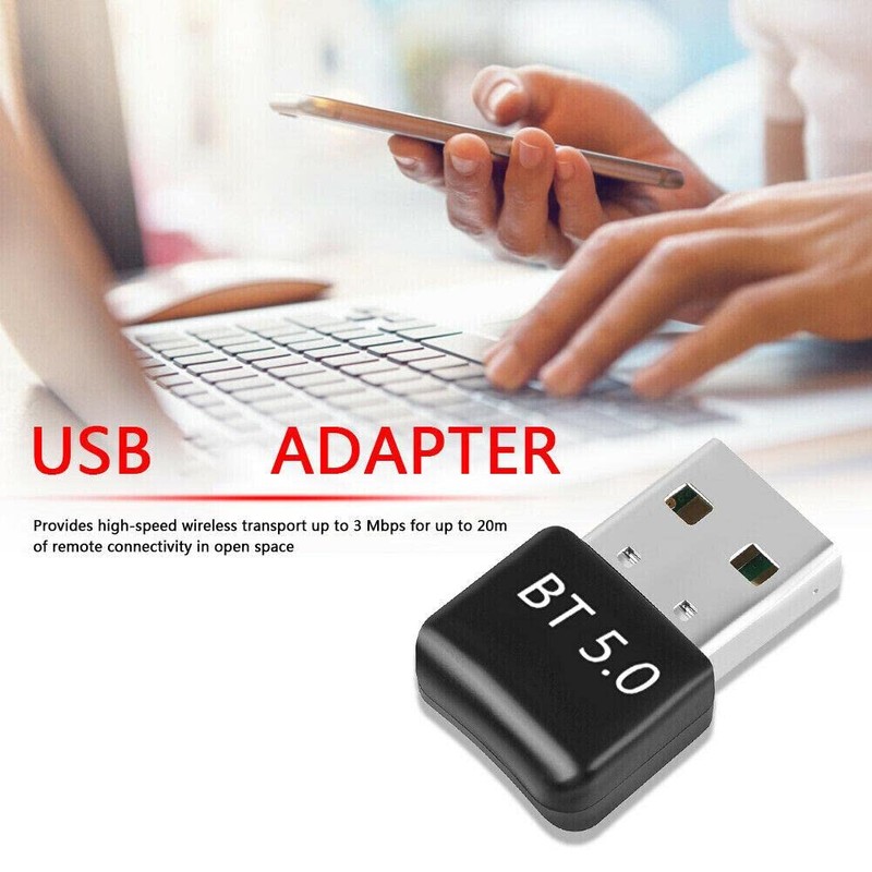 Bluetooth V5.0 Mini Dongle - Universal Wireless USB Adapter, 20M