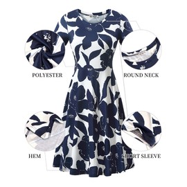 HUHOT Floral Dresses for Women Summer Wedding Guest Wedding Guest Midi Summer Aline Boho Dresses