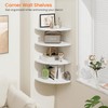 Homode Corner Floating Shelves, Set of 4 Round Corner Shelf