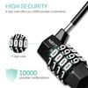 ORIA 4 Digit Combination Padlock, Long Shackle Padlocks with 5mm