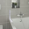 Lrtzizy 2PCS Clear Acrylic Corner Splash Guards Shower Bathtub Splash
