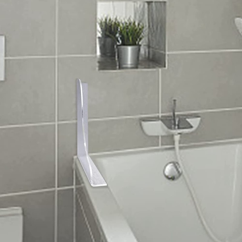 Lrtzizy 2PCS Clear Acrylic Corner Splash Guards Shower Bathtub Splash