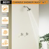 BEIYI 2 Handle Shower Faucet, Two Handles Shower Faucet Set,