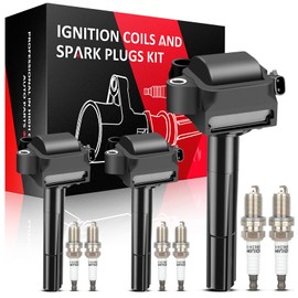 SCITOO 3 ignition coils with 6 iridium Spark Plugs for Toyota for Lexus Avalon Camry Sienna Solara ES300 UF155 ‎90919-02215 90080-19012