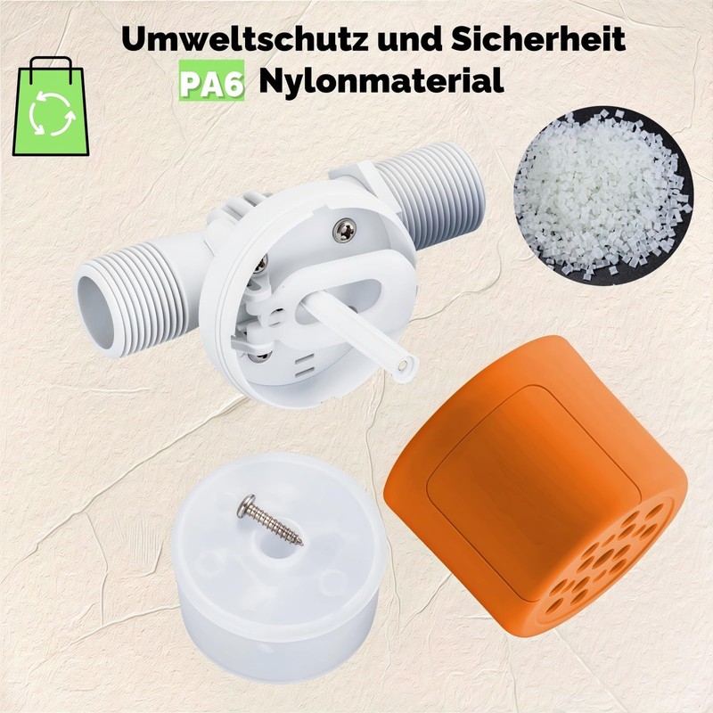 Float Valve for Water Tanks, 1/2 Inch Side Connection Automatic