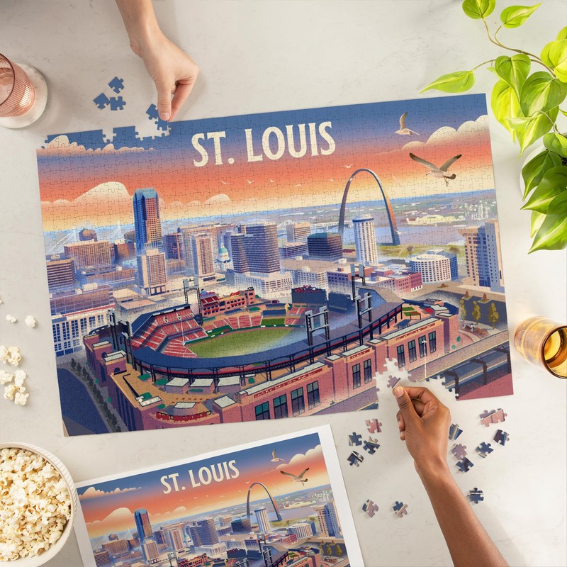 Lantern Press 1000 Piece Jigsaw Puzzle, St. Louis, Missouri, Skyline