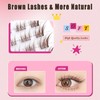 Brown Wimpern Extensions Set 60Pcs 8-12mm Mixed Clear Band Künstliche