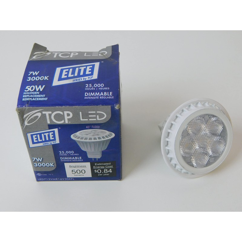 TCP LED712VMR16V30KFL MR16 LED Lamp 7 Watt 2-Pin GU5.3 Base