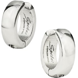 Forbidden Body Jewelry Stainless Steel IP Plated Polished Clip On Huggie Hoop Earrings