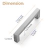 Ravinte 30 Pack 4 Inch Kitchen Square Cabinet Handles Satin