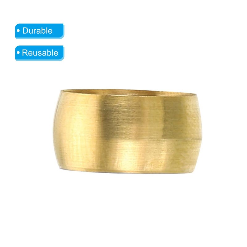 TA-VIGOR 10mm Tube OD Compression Sleeves and Ferrules, 60PCS Brass