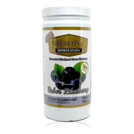 Grenetina Hidrolizada Pretty Bee con Sabor a Blueberry, Polvo de 500g