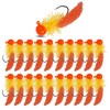 Crappie Jigs Fishing Lures Kit, Marabou Jig Heads with Hand-Tied
