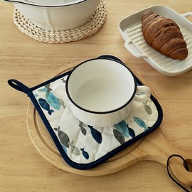 Pot Holder, Heat Resistant Mat, Pot Holder, Set of 2, Pot Holder, Heat Resistant, Anti-Slip, Washable, Stylish, Kitchen Goods (Fish Pattern)