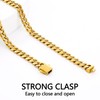 Fiusem 6mm Gold Plated Chains for Men, 14K Gold Plated