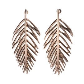 Leaf Earrings for Women, Palm Tree Leaf Earrings for Girls, Cute Feather Dangle Earrings Hypoallergenic, Coconut Tree Leaf Drop Earrings, Bohemian Leaves Earrings Studs(Gold)