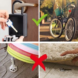 Third Generation Key Box, Key Sharing Box, Key Storage Box, Hook Type, Dial Type, 4 Digit PIN Number, Reinforced Alloy Forged, Key Storage, Padlock, Security Protection, Key Sharing, Entryway,