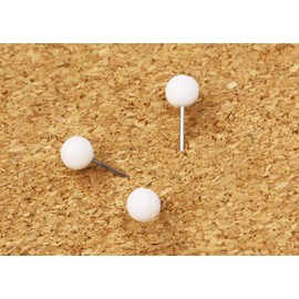Tupalizy 1/8 Inch Small Round Head Decorative Map Thumb Tacks Push Pins with Steel Point for Bulletin Cork Board Hanging Photos Calendar DIY Craft Project Home School Office Use, 300PCS (White)