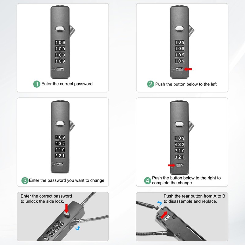 M METERXITY 1-Set Gate Locks for Outdoor Fence Heavy Steel